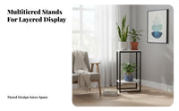 Nordic design Multi-Tier Plant Stand Floor-Standing Multi-Tier Pot Stand Minimalist Design botanical storage areaSaving for homeowners, Gardeners, Living Room, Balcony, Bedroom, Corner