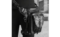Steampunk Waist Pack Adjustable Steampunk Bag Hands Bag with Harness for Wanderers, Bikers, Streetwear, Festivals, Motorcycle Riding
