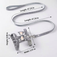 Adjustable Nylon Cat Harness and Leash Set, Strap Walking Harness for Outdoor Travel