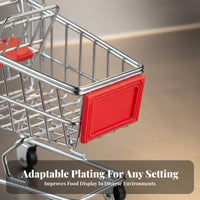 Creative Design Mini Shopping Cart Food Holder Decorative French Fry Serving Trolley Sturdy Metal Construction French Fry Serving Basket Versatile Use for Restaurants, Hotels, Cafe Owners, Parties, Home Entertaining