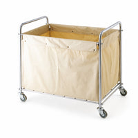 Hotel Laundry Cart Heavy Duty Laundry Cart with Wheels Space-Saving Steel-Framed for Guest Rooms