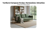 Cream look Upholstered 2-Seater Sofa Minimalist Design Dumpling Sofa Removable and cleansable Cover Small Couch Comfortable for Apartment Dwellers, residents, Young Adults, Bedroom, Studio, Lounge Area, awayice