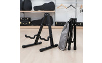 V-Shaped Guitar Stand Foldable Electric Guitar Floor Stand Cushioned Padding Portable Instrument Holder for Bassists, Artists