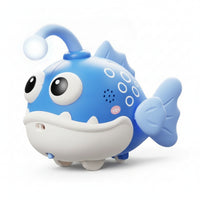 Sound Activated Electric Clownfish Toy Rounded Edges Light-up Clownfish Toy Plastic Finish Electronic Electric Aquatic Creature Auto Driving for Children