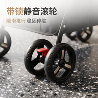 Easy Push Pet Stroller for Small and Medium Dogs, Foldable Low Chassis, for Cats Rabbits Parrots
