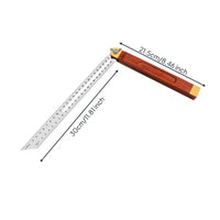 High Precision Woodworking Sliding T-Bevel Double-Sided Scale Sliding Angle Ruler Secure Locking Mechanism Adjustable Angle Gauge Brass Inlay for Craftsmen