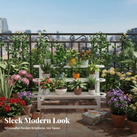 Floor-Standing Multi-Level Rolling Planter Shelf with casters Plant Stand Space-Saving Flower Pot Holder Stable frame for Gardeners, Apartment Dwellers, Homeowners, Balcony, Living Room, Bedroom, Hallmethod