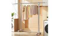 Clothes Air-Dry Rack with Wheels Extendable Garment Rack with Wheels Adjustable Furniture for Families, Laundry Room, Balcony, Apartment