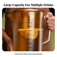 Heat Resistant Cold Water Kettle Food-Grade Material Large Capacity Plastic Jug Long-Lasting for Cafe Owners, Home Cooks, Cafes, Kitchen