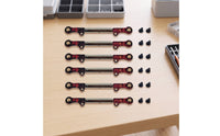 6 Pieces Adjustable Turnbuckles with Rod Ends Anodized Adjustable Turnbuckles Turnbuckle Linkage Kit for Hobbyists, Chassis Tuning