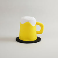 Beer Mug Hat Humorous Brew Mug Hat with Foam Top Novelty for Partygoers, Adults, Photo Booths