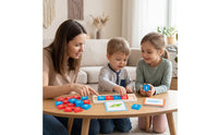 Kindergarten Wooden Blocks Spelling Game Interactive Word Spelling Game Basic Words Word Building Toy Tactile for Preschoolers, Homeschool, Classroom, Playroom