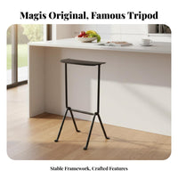 mechanical Design Hammered Frame High Stool Comfortable Footrest Counter Chair Minimalist Aesthetic Household Seating Ergonomic Backrest for Home Bar, Dining Room
