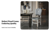 Cream aesthetic Upholstered rearrest Stool Modern Minimalist Design Dining Chair Fully Assembled Seating Furniture Easy to Assemble for Homeowners, Restaurant Owners, Interior Designers, Hotel, Living Room