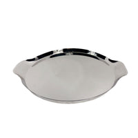 Nordic Western Food Plate, Light Luxury Stainless Steel Round Hotel Tray, Home Use, Dessert Plate