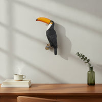 Sculpted Bird Wall Art Nature-Inspired Wall Decor with Bird Lightweight Handpainted for Hallway