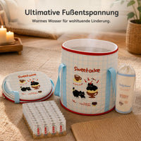 Foldable Foot Bath Tub with Lid, Portable Insulated Foot Soaking Basin for Home and Travel, Deep Design Over Calf