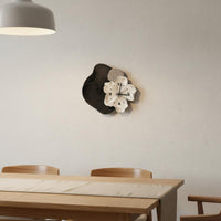 Decorative Wall Clock Vintage Influenced Flower Shaped Wall Clock Unique Design Timepiece for Entryway
