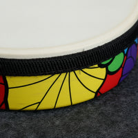 Low-Profile Wood Frame Drum Easy to Play Frame Drum Colorful Percussion Instrument Compact for Children, Toddlers, Beginners, Classroom, Home, Music Lessons