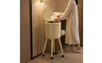 Rolling Trash Can Tall-Legged Lidded Trash Can Waste Container Removable Inner Container Caster Wheels