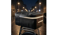 Reflective Waterproof Bike Rack Bag Elastic Bungee Net Rear Rack Bag Side Pocket Cycling Storage