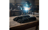 Cotton Lined Metalworking Gloves Kevlar Stitched Leather Heat Resistant Gloves Safety Gear for Fireplace