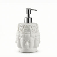 Decorative Buddha Head Dispenser Tabletop Dispenser with Pump for Vanity