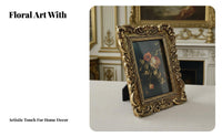 3D Relief Details Ornate Gold Photo Frame Vintage Gold Picture Frame