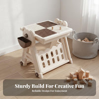 Multifunctional Construction Block Table Multi-Functional Construction Block Play Table Educational for Girls, Preschoolers, Playroom, Kindergarten
