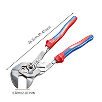 10-Inch Quick-Adjust Pump Plier Chrome-Finished Plier with Adjustable Jaw Serrated Groove-Jaw and Groove Pliers Heavy-Duty for Diyers