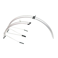 Silver Full-Coverage Bike Fenders Minimalist Front and Rear Fenders Streamlined Front and Rear Mudguards Easy to Install for Commuting