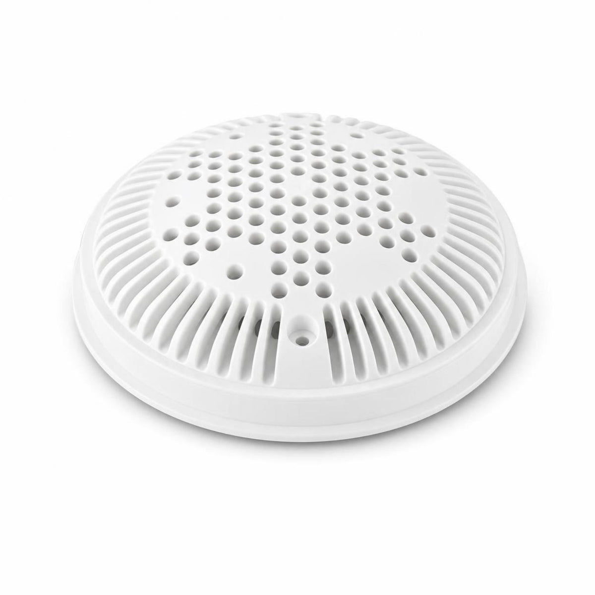White Main Drain Cover Plastic Domed Grille Cover Concentric Slots