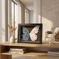 Butterfly Motif Frame, Box Frame, 8x10, Black Box Frame, 3D Butterfly Frame, MDF, 3D Photo Frame, Tabletop Use