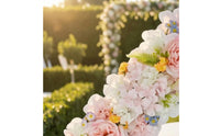 Layered Petals Artificial Flower Garland Chrysanthemum-Style Style Flower Garland Daisy-Like flowerLike Flowers Clustered Floral Spray Foliage Accents