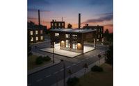 Light-Up Factory Model Original Design 1:64 Scale Garage Diorama Printed Graphics 1:64 Scale Repair Shop Scene for Desktop