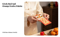 New Year Red Envelope, Lion Dance, Gold Foil, Festive Blessing
