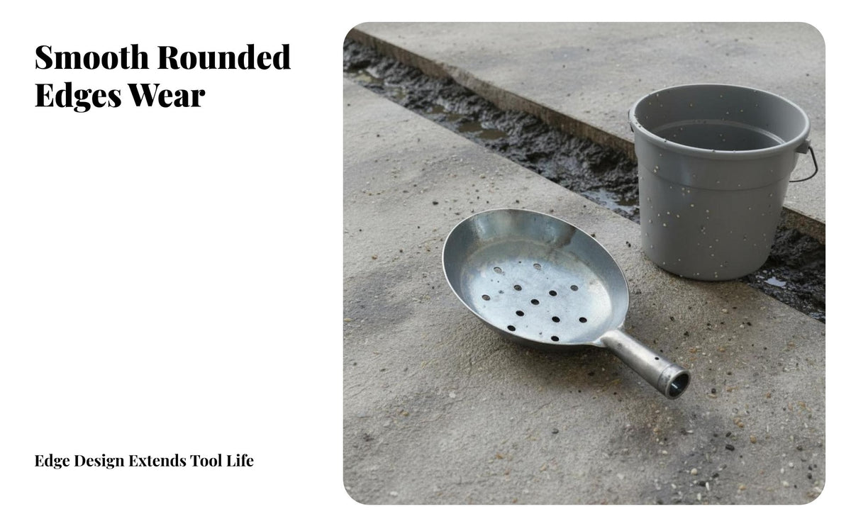 Long-Lasting Heavy Duty Slotted Scoop High Effectiveness Manhole Cleaning Scoop Effort Saving Long Handle Drain Strainer Easy to Clean for Plumbers, Maintenance Crew, Construction Workers, Septic Tanks, Sewers, Manholes, Drains