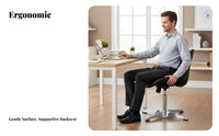 Height Adjustable Armless rotate Chair Minimalist aesthetic Office Furniture Ergonomic spinerest Computer Seating effortless Rolling Casters for Home Workers, Students, Adults, Study Room, Bedroom, Small Spaces
