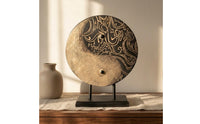 Tai Taiji Ornament Rectangular Base Yin-Yang Ornament Engraved Home Decor