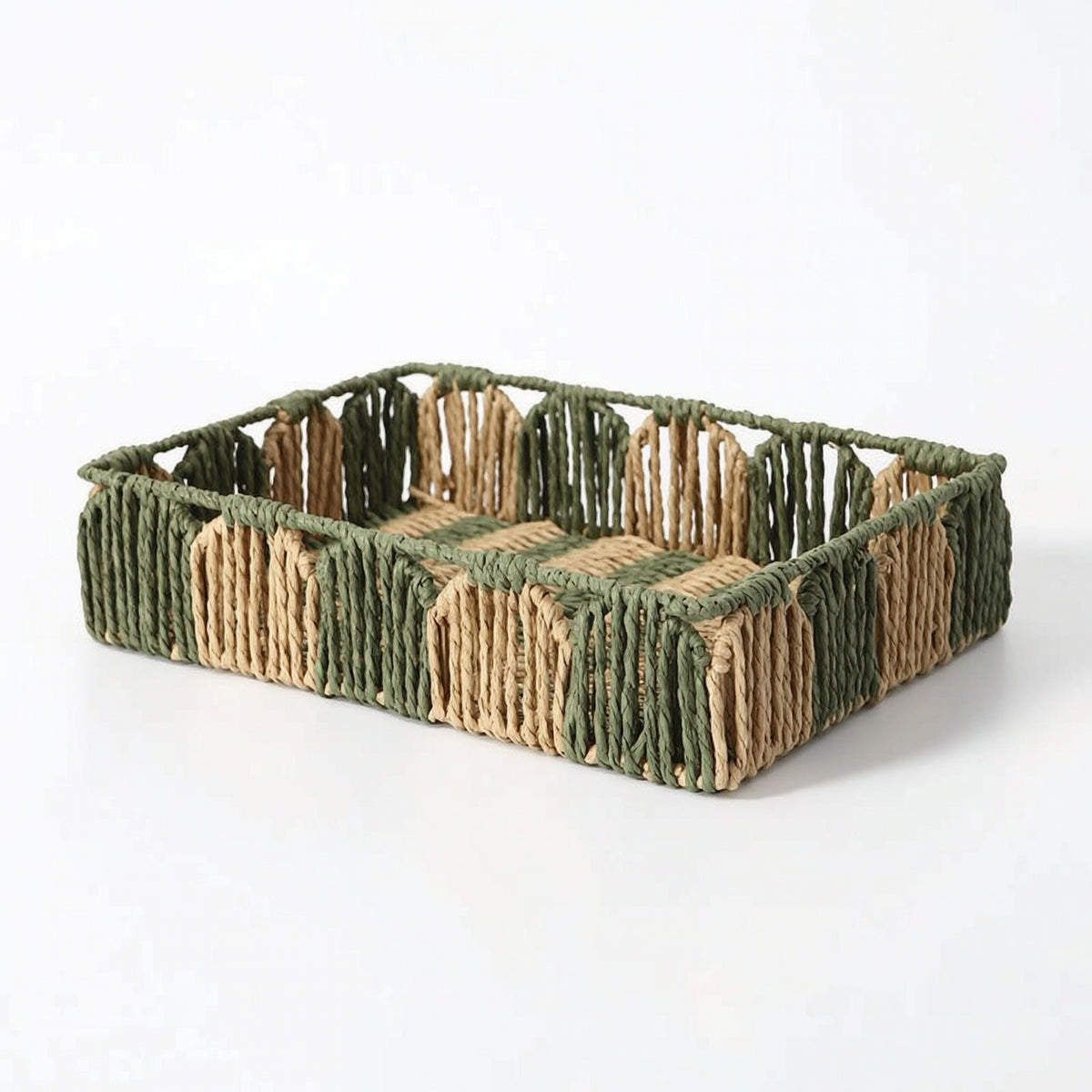 Woven Storage Basket Braided Woven Basket Handmade for Vanity