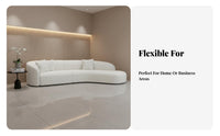Semicircular Sofa Italian influenced Couch Curved Home Styling Furnishing for Interior Designers, Business Owners, Living Room, spa, Reception Area
