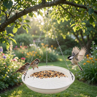 Hanging Bird Bath Outdoor Hanging Bird Feeder Garden for Nature Lovers, Backyard