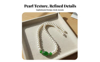 Elegant Pearl Set Matching Necklace Bracelet Graceful Accent Outfit Enhancer for Events