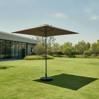 Rectangular Patio Umbrella Tilt-Adjustable Patio Umbrella with Base Resistant for Cafe Owners, Garden, Balcony, Terrace