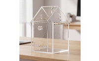 Escape-Proof Reptile Enclosure with Feeding Hatch Clear Reptile Enclosure Transparent Acrylic Terrarium Well-Ventilated for Hobbyists, Home Office