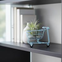 Realistic Simulation Mini Shopping Cart Toy Creative Design Three-Wheel Toy Trolley Multi-Functional Household Accessory for Playroom