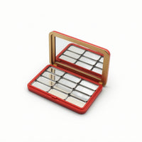 Makeup Organizer with Mirror Matte Makeup Case with Mirror Cosmetic Storage Box Travel-Friendly Cosmetic Box Portable