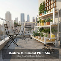 Multi-Tier Plant Stand Space Saving Multi-Level Flower Pot Holder Indoor & Outdoor Use Stepped Flower Rack for Living Room, Balcony, Office