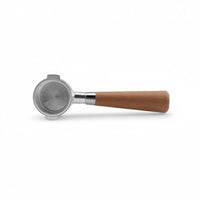 Ergonomic Grip 51mm Bottomless Portafilter Naked Portafilter with Wood Handle for Baristas, Home Kitchen, Cafe