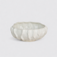 Large Fruit Bowl for Coffee Table and Dining with Glazed Ceramic Finish, Decorative Serving Tray for Kitchen and Room Decor